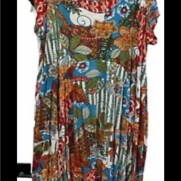 ORIENTIQUE Floral Lagenlook Dress 2X Plus Size B54 - Picture 4 of 4